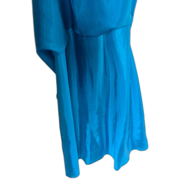 VTG Deb Turquoise Beaded Hoco Gown Babydoll Open Back Y2K Formal Beaded Glam S - Picture 5 of 6